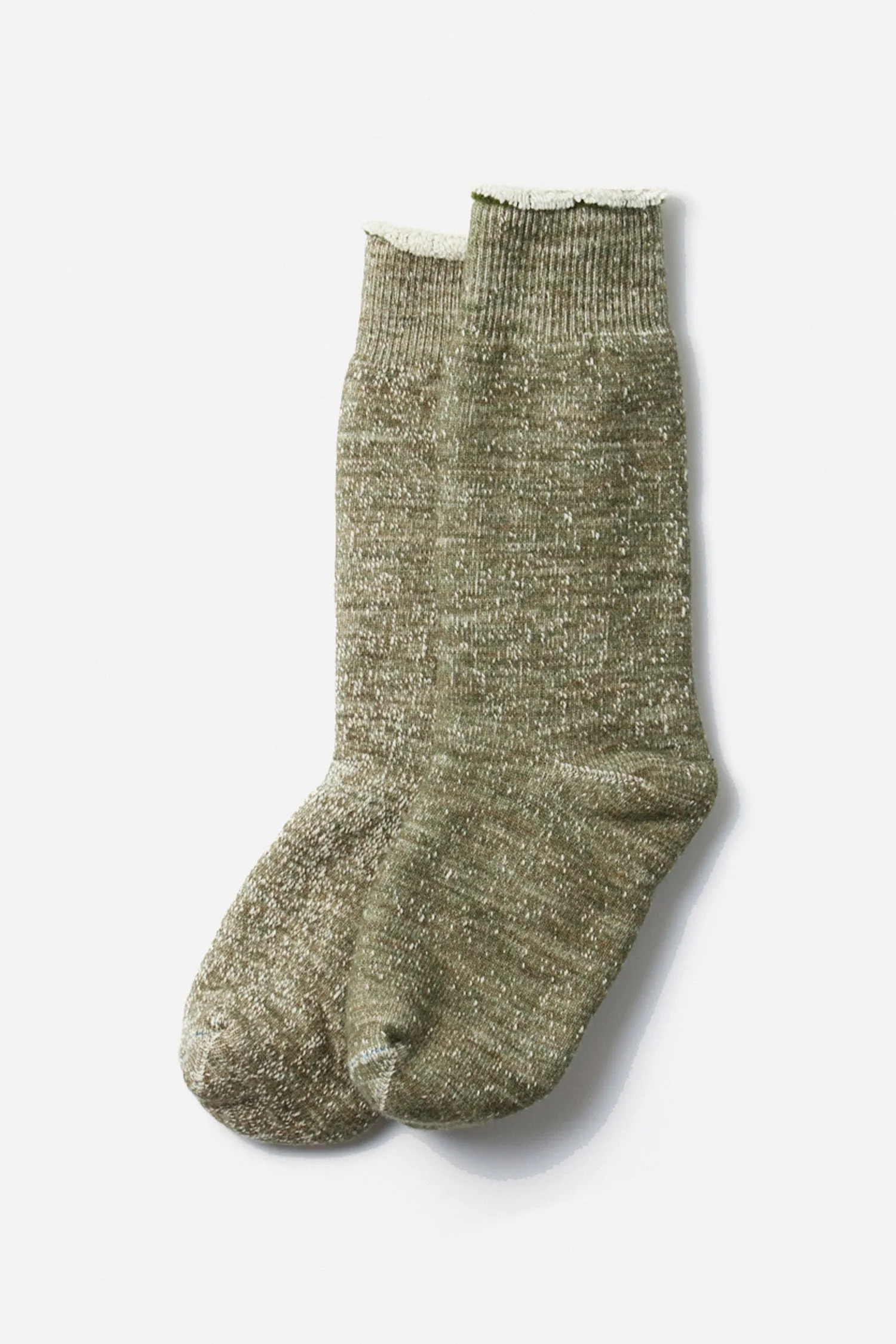 RoToTo Double Face Crew Socks / Army Green