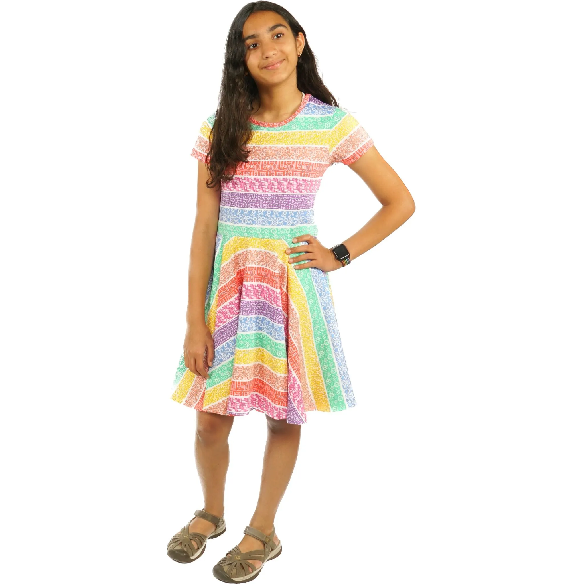 STEAM Rainbow Kids Twirl Dress