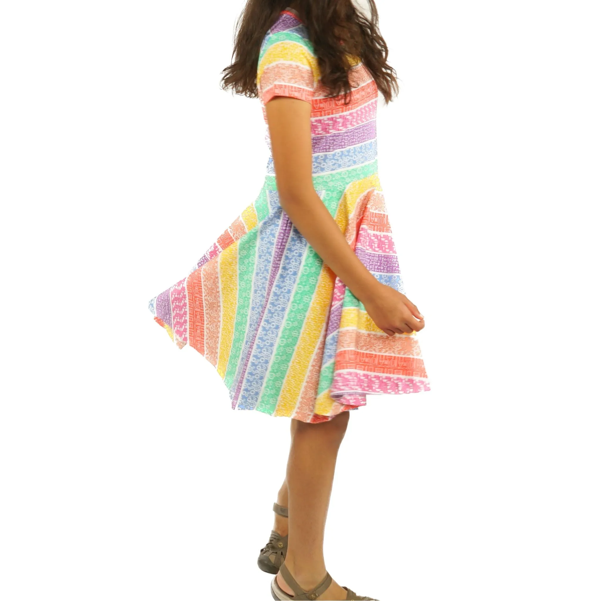 STEAM Rainbow Kids Twirl Dress