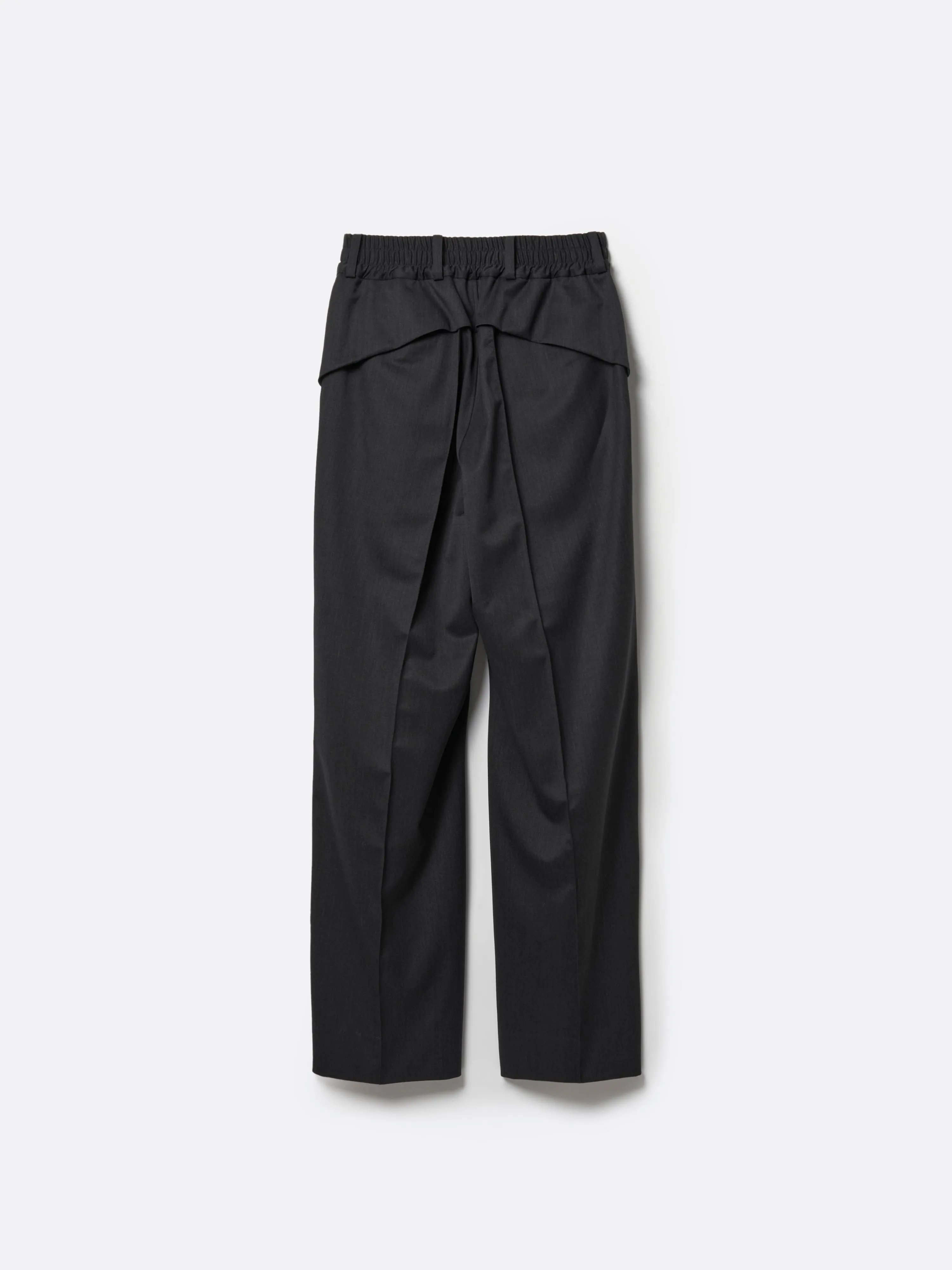 SUPER140 PINTUCK BAGGY EASY TROUSERS .12【TENEBROSO GREY】