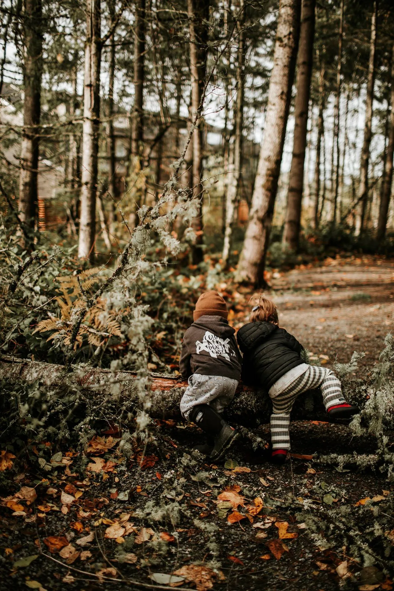 TUBES - Knit Leggings - Williamsburg Winter (Gray Striped)