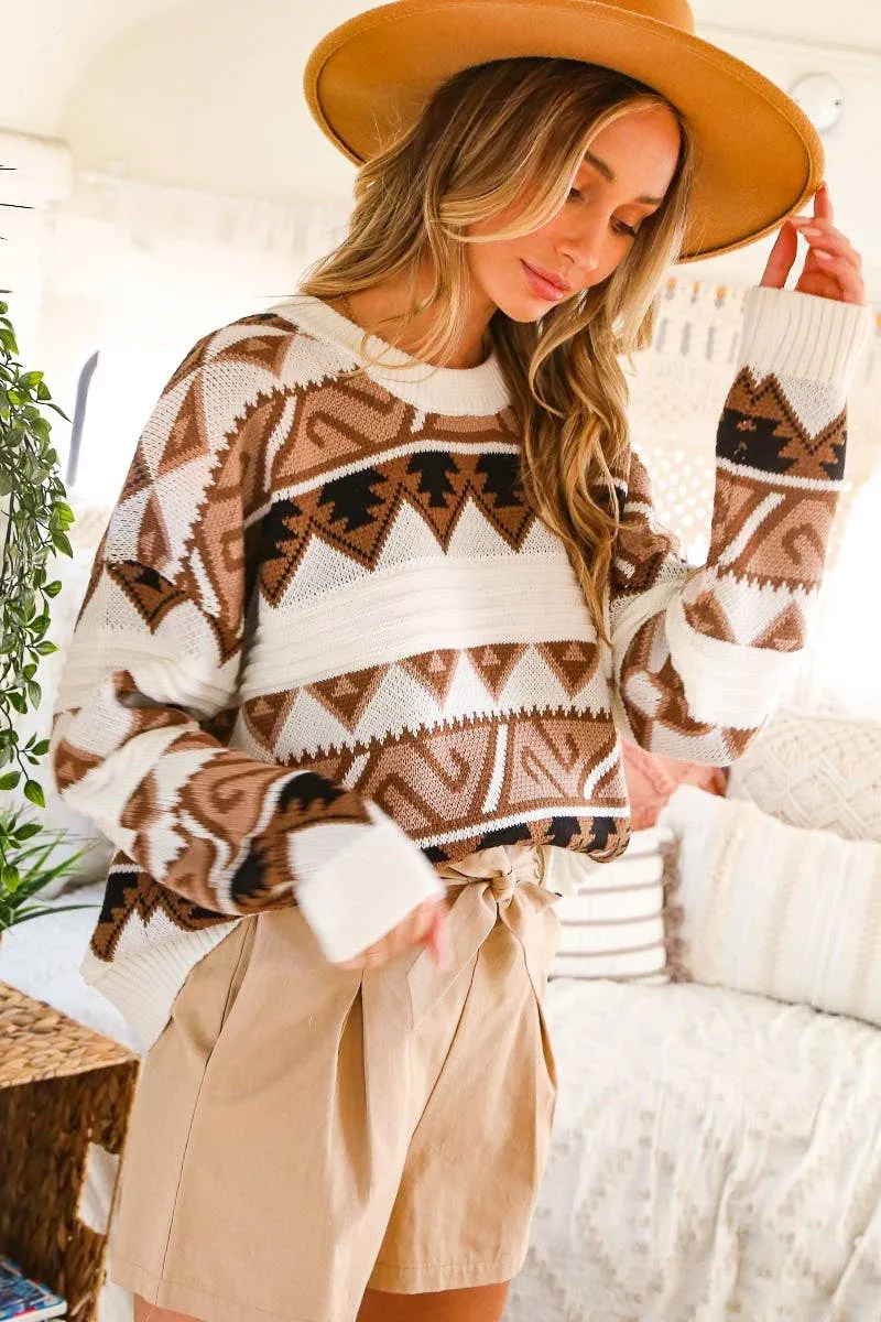 Vintage Aztec Pattern Sweater