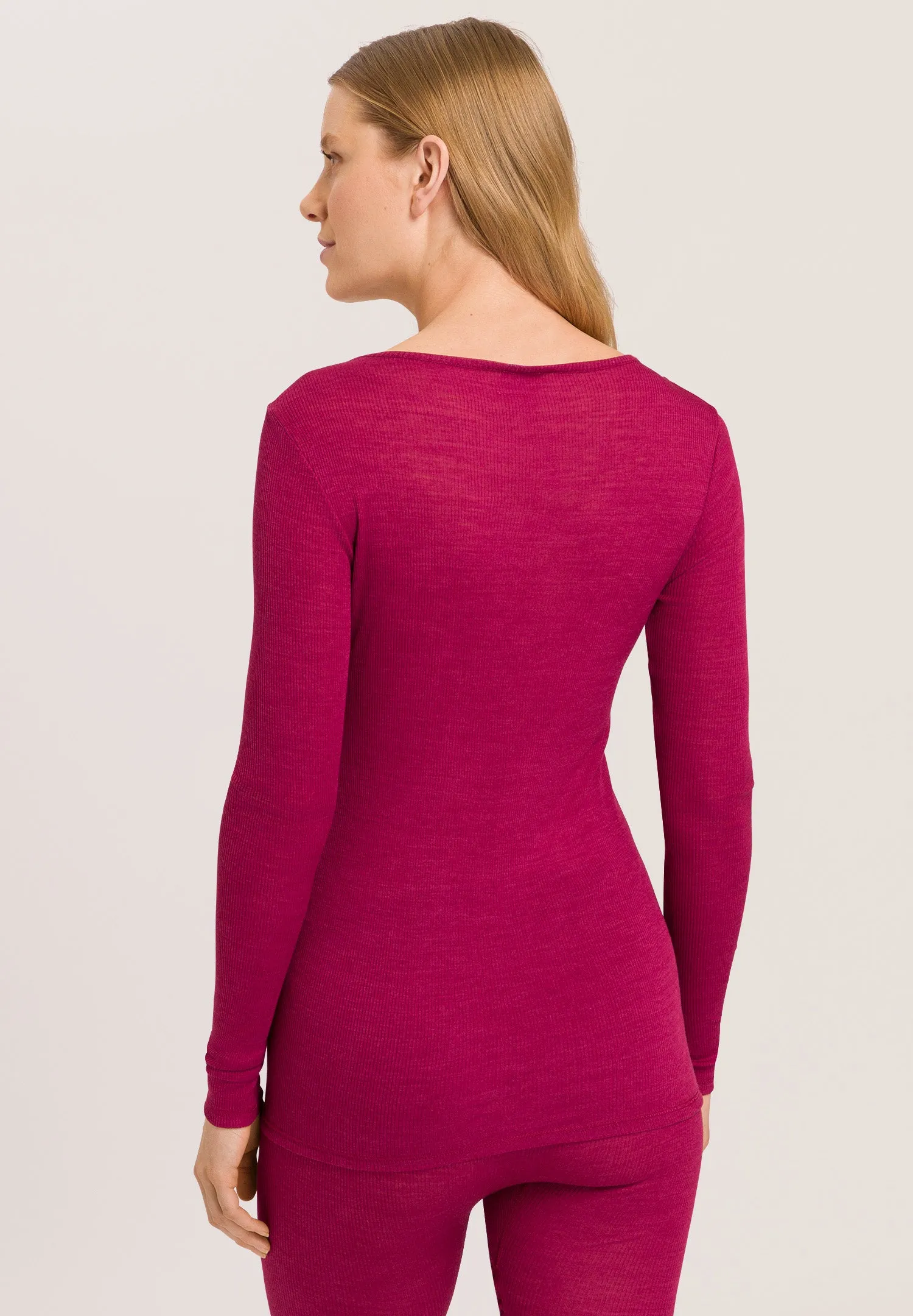 Woolen Lace Fine Ribbed Wool And Silk Top | Intense Garnet 70974-2406